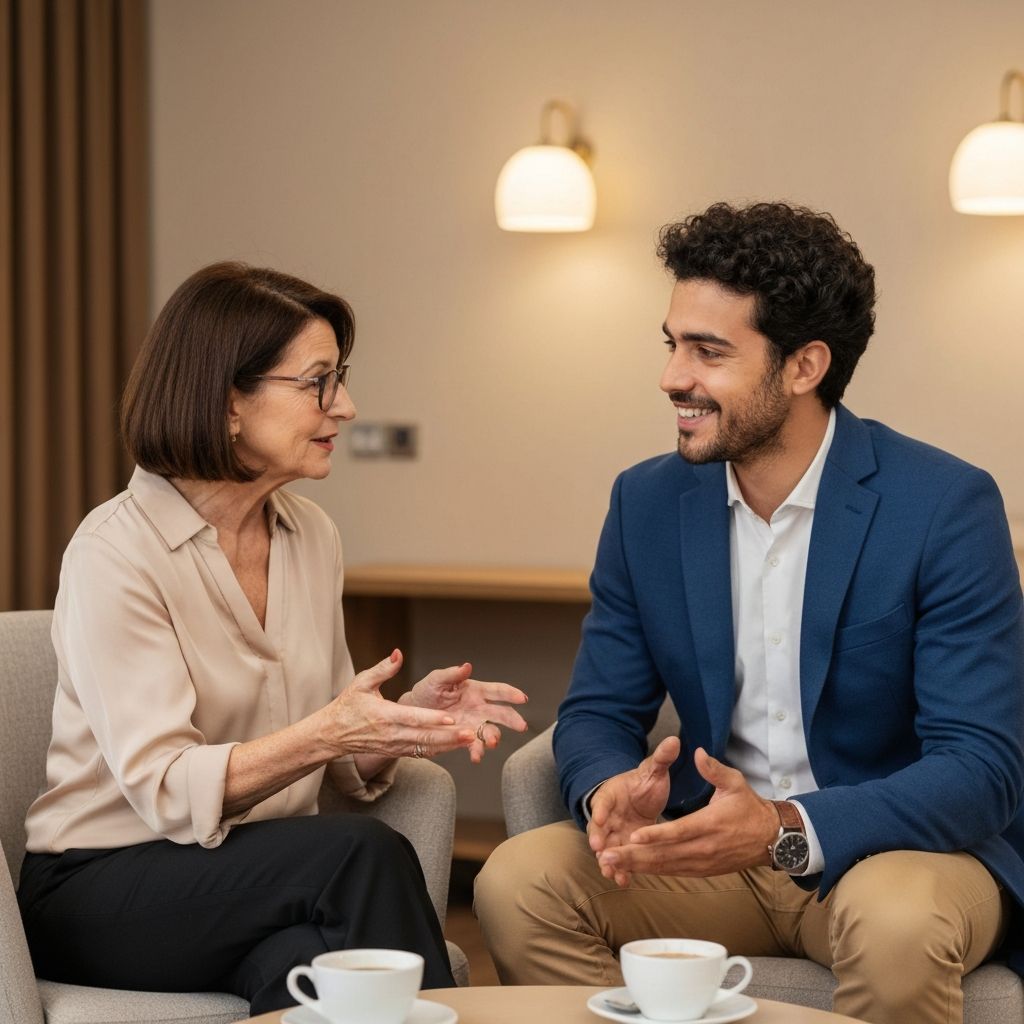 Informative Gespräche über Mahlzeitenplanung